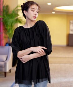 Tiaclasse 【洗える】チュールボリュームチュニック