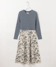 ANY SIS 【美人百花掲載】フラワージャガードニット ワンピース