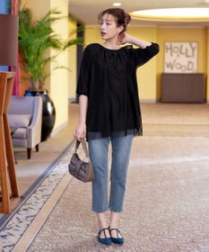 Tiaclasse 【洗える】チュールボリュームチュニック