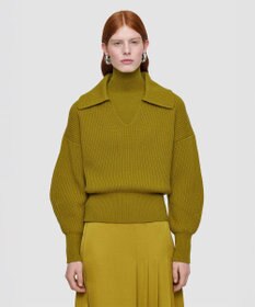 JOSEPH 【洗える】ニューカーディガンステッチオープンネックニット