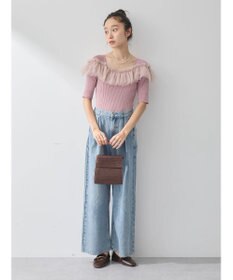 earth music&ecology デコルテチュールニットプルオーバー