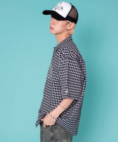 WEGO 別注PIKOチェックグラフィックシャツ（SS）