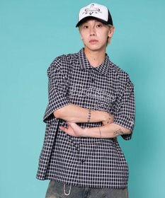 WEGO 別注PIKOチェックグラフィックシャツ（SS）