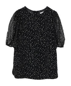 Green Parks 異素材ドットブラウス