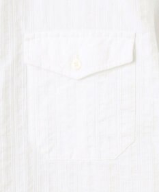 JOSEPH ABBOUD 【キングサイズ・オーガニックコットン使用】オーガニックコードストライプ ホワイトシャツ