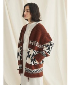 CRAFT STANDARD BOUTIQUE オルテガ柄ニットＺＩＰブルゾン