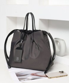 style code 【PADMA/パドマ】カードケース付　ナイロン巾着トートバッグ