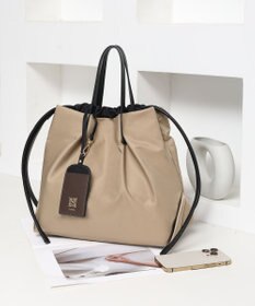 style code 【PADMA/パドマ】カードケース付　ナイロン巾着トートバッグ