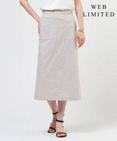J.PRESS LADIES 【人気素材】セルロースリネンストレッチ ナロー スカート