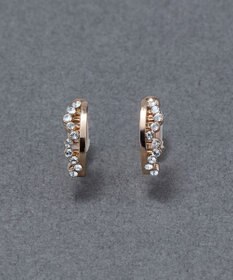 Phoebe 【金属アレルギー対応】【痛くないシリーズ】ミルキーウェイライトフィットイヤリング　ローズゴールド