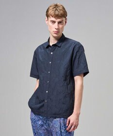 JOSEPH HOMME 【新素材】ランダムプリーツワッシャー　レギュラーカラー半袖シャツ