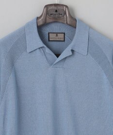 GOTAIRIKU 【和紙＆綿 】二ット スキッパーポロシャツ