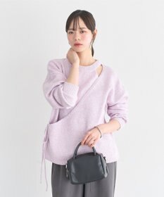 earth music&ecology サイドリボンカシュクールニット