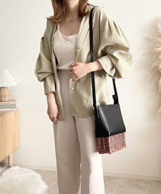 LA BAGAGERIE 【maison vert】【柳バスケット使用】コンビスクエアかごバッグ