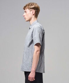 JOSEPH HOMME 【新素材】ランダムプリーツワッシャー　レギュラーカラー半袖シャツ