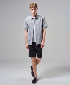 JOSEPH HOMME 【新素材】ランダムプリーツワッシャー　レギュラーカラー半袖シャツ