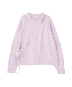 earth music&ecology サイドリボンカシュクールニット