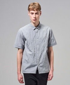 JOSEPH HOMME 【新素材】ランダムプリーツワッシャー　レギュラーカラー半袖シャツ