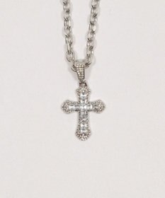 WEGO Lクロスビジューネックレス