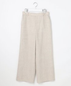 自由区 L 【17号サイズまで展開・カタログ掲載】ライトミックスツィードワイド パンツ
