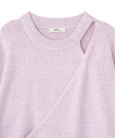 earth music&ecology サイドリボンカシュクールニット