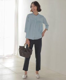 J.PRESS LADIES L 【WEB限定カラーあり・人気素材・セットアップ対応】セルロースリネンストレッチ テーパード パンツ