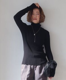 WEGO 【2025年秋冬新作】リブタートルニット