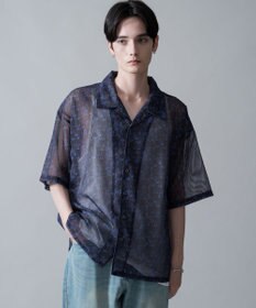 WEGO メッシュパターンオープンカラーシャツ（SS）