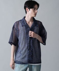 WEGO メッシュパターンオープンカラーシャツ（SS）