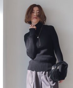 WEGO 【2025年秋冬新作】リブタートルニット