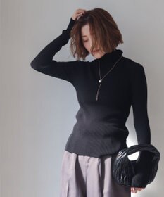 WEGO 【2025年秋冬新作】リブタートルニット