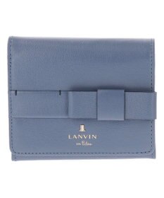 LANVIN en Bleu シャリテ 内BOX二つ折り財布