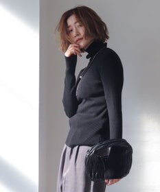 WEGO 【2025年秋冬新作】リブタートルニット