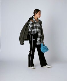 OP／FILA 【Kappa】ボックスシルエット ベロアトラックパンツ