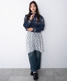 WEGO ユキガラダブルジップカーデ