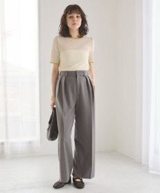 WEGO 【ANGIE VINTAGE】配色デザインリブニット