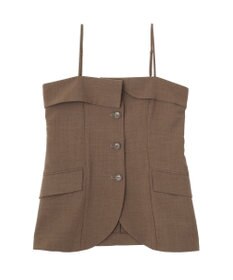 earth music&ecology 【セットアップ対応】フラップボタンビスチェ