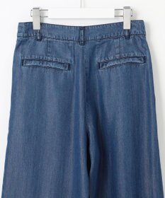 自由区 【カタログ掲載・洗える】テンセルデニムワイド パンツ