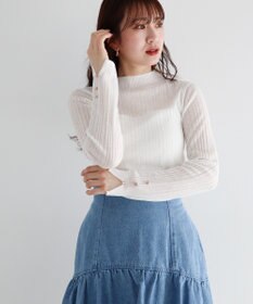 Green Parks ｄａｚｚｌｉｎ　シアーリブニットプルオーバー