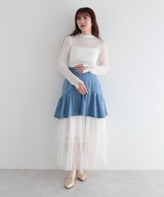 Green Parks ｄａｚｚｌｉｎ　シアーリブニットプルオーバー