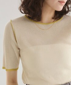 WEGO 【ANGIE VINTAGE】配色デザインリブニット