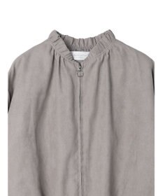 Green Parks スウェード調ギャザーブルゾン