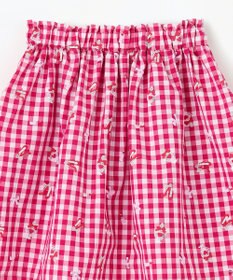 ANY KIDS ギンガム 発泡プリント スカート