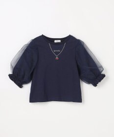 ANY KIDS チュール袖 七分Tシャツ