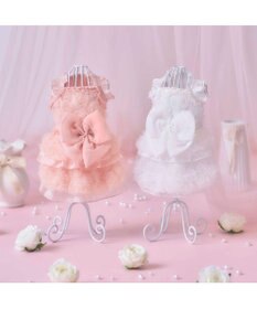 PET PARADISE cherircouture メニ―ローズ ワンピース ホワイト 小型犬