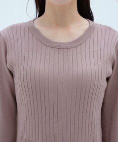 Tiaclasse リブニットパフスリーブワンピース