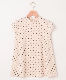 組曲 【WEB限定】ドットプリントデシン ボウタイ付きブラウス