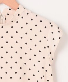 組曲 【WEB限定】ドットプリントデシン ボウタイ付きブラウス