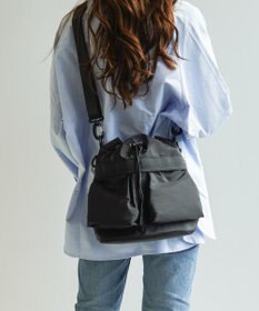 ACE BAGS & LUGGAGE JEWELNA by Jewelna Rose ナイロン巾着バッグ 16201 軽量 2WAY ハンドバッグ ショルダーバッグ