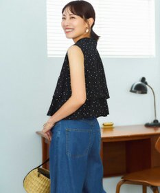 組曲 S 【入江未悠さんコラボ】ギャザーライトデシンティアード ブラウス